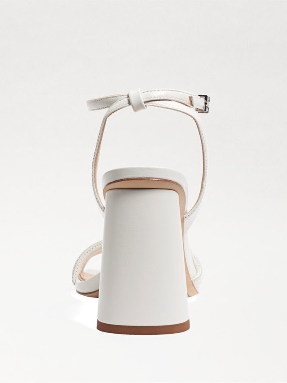 Sam Edelman Kia Block Heel Sandal in Bright White Leather - Picture 5 of 8